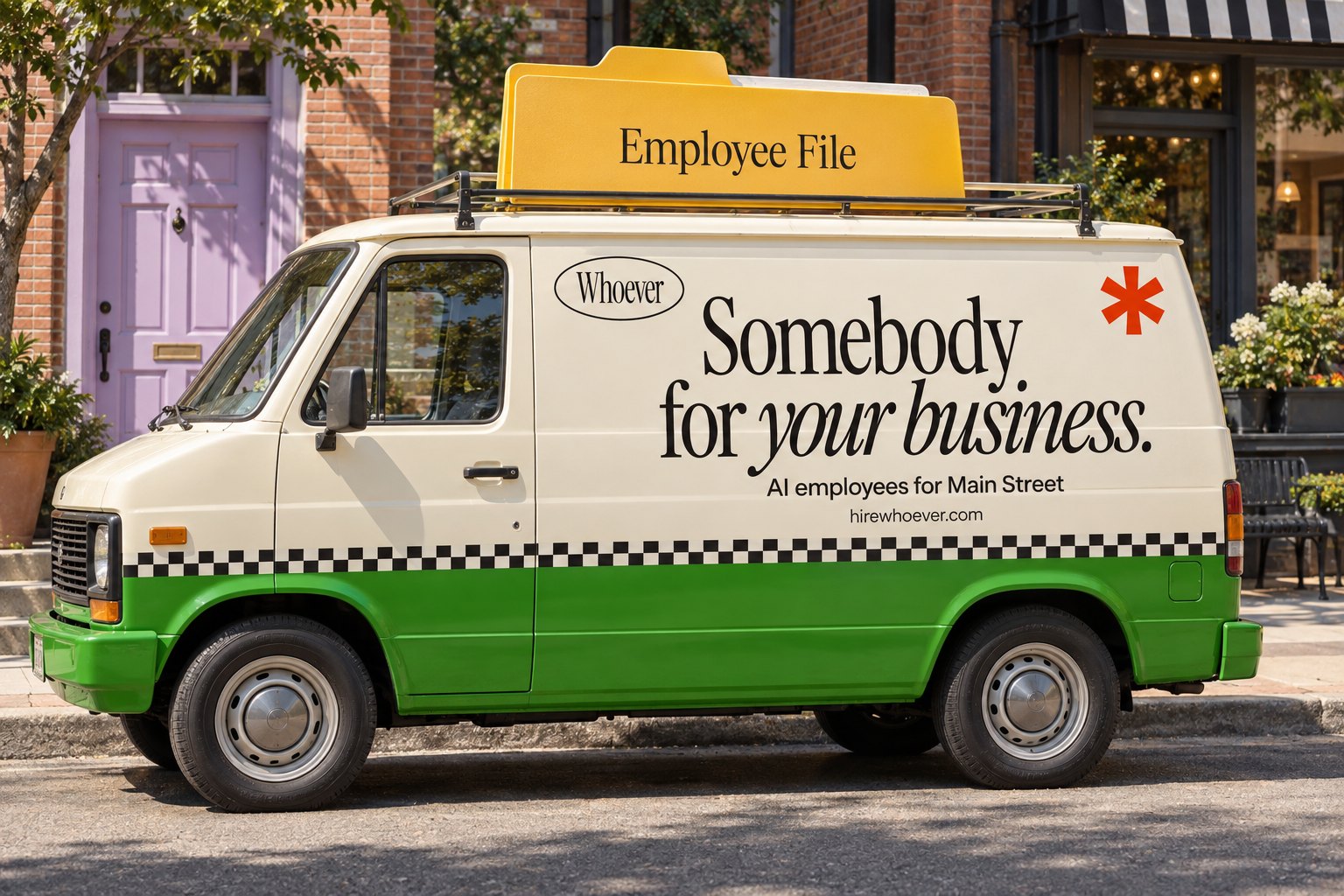 The delivery van