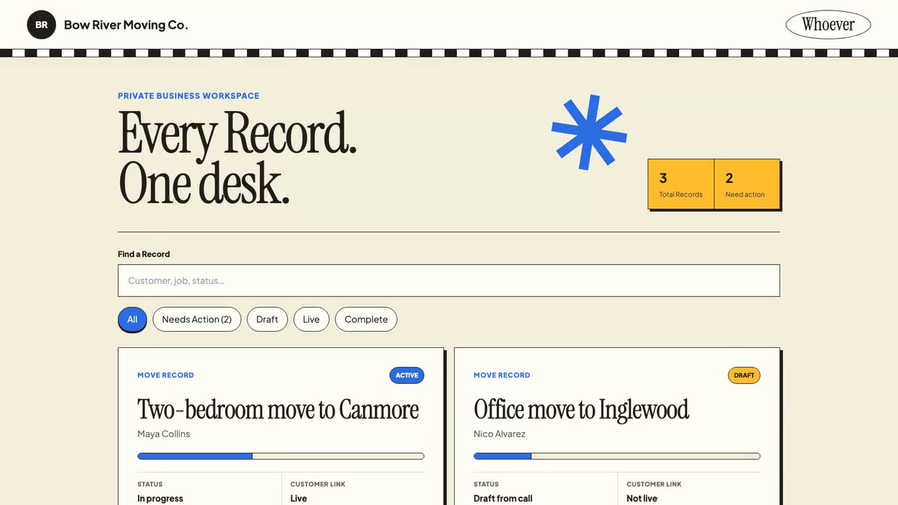 Every record, one desk